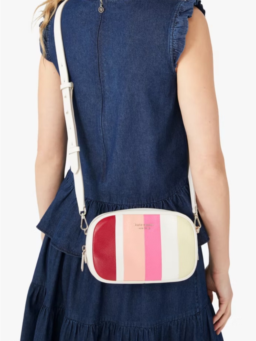 kate spade Astrid Camera Bag Striped Leather Crossbody
